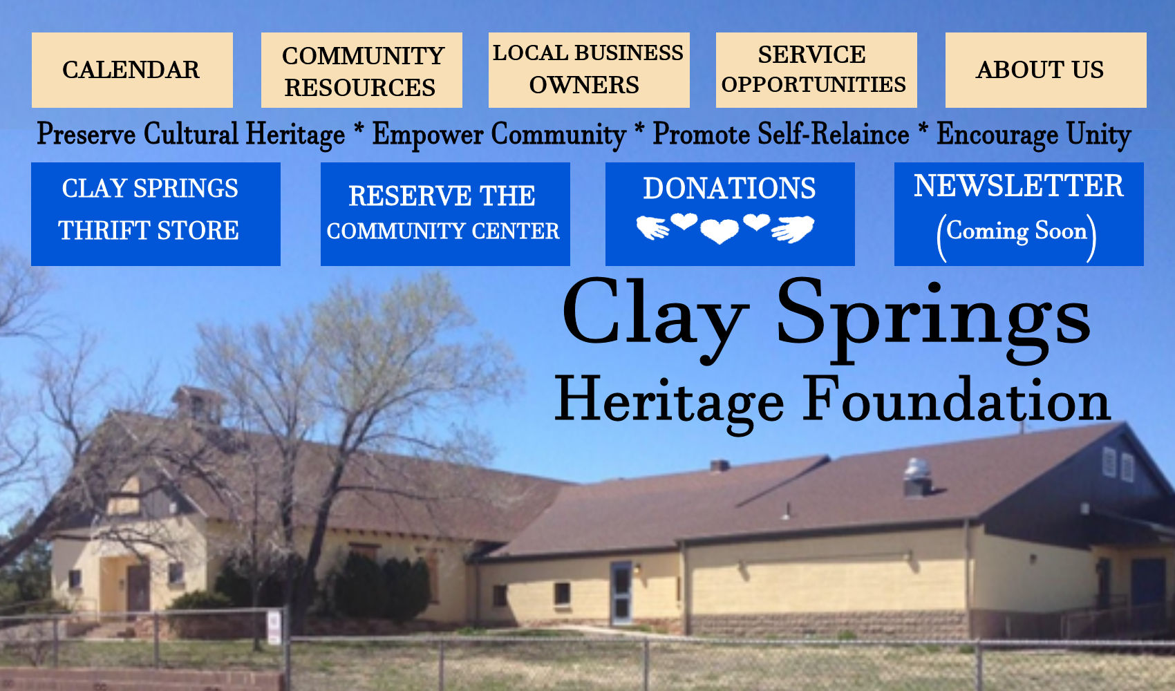 Clay Springs Heritage Foundation Home Page